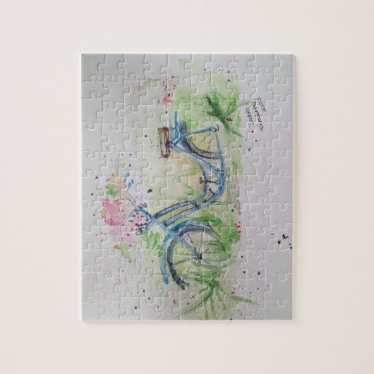 Ladys Fahrrad im Frühjahr Puzzle (Vertikal)