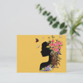 Ladys Fantasy Fashion Postkarte (Stehend Vorderseite)