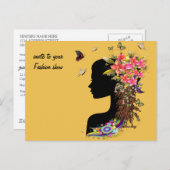 Ladys Fantasy Fashion Workshop Postkarte (Vorne/Hinten)