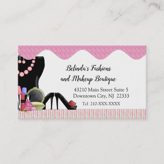 Ladys Fashion Boutique Business Card Visitenkarte (Vorderseite)