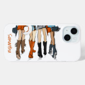 Ladys Fashion Cowboy Boots Burnt Orange Texas Case-Mate iPhone Hülle (Rückseite (Horizontal))
