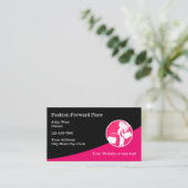 Ladys Fashion Forward Business Cards Visitenkarte (Stehend Vorderseite)
