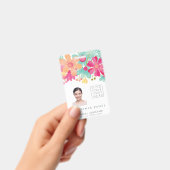 Ladys Floral Identification Plastic I.D Ausweis (Handheld)