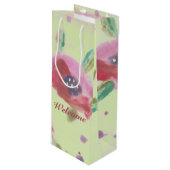 Ladys Flower Event Willkommen Geschenktüte Für Weinflaschen (Vorderseite Schrägansicht)