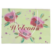 Ladys Flower Event Willkommen Große Geschenktüte (Rückseite)