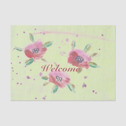 Ladys Flower Event Willkommen Seidenpapier (Vorderseite)