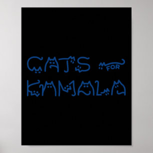Ladys for Kamala Cat Typografy Alphabet Niedlich S Poster