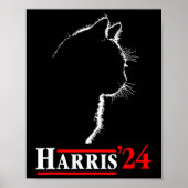 Ladys for Kamala Funny Cat 2024 Präsident Kamala-K Poster (Vorne)