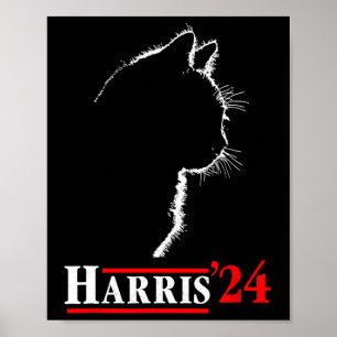 Ladys for Kamala Funny Cat 2024 Präsident Kamala-K Poster