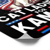 Ladys for Kamala Funny Cat 2024 Präsident Kamala-K Poster (Ecke)