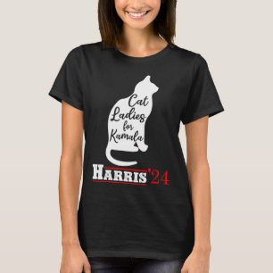 Ladys for Kamala Funny Cat 2024 Präsident Kamala T-Shirt