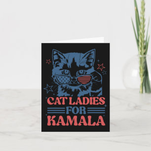 Ladys for Kamala Funny Cat President Kamala-harri Karte