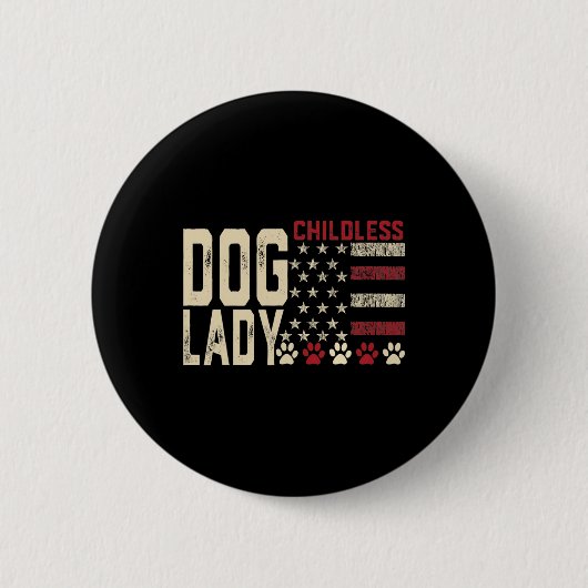 Ladys for Kamala Funny Dog 2024 Präsident Kamala Button (Vorderseite)