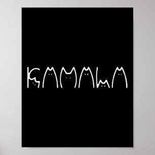 Ladys for Kamala Harris Cat Lettering 2024 Electi Poster