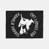 Ladys for Kamala Harris Wiccan Pagan Cheeky Hexe Fleecedecke (Vorderseite (Horizontal))