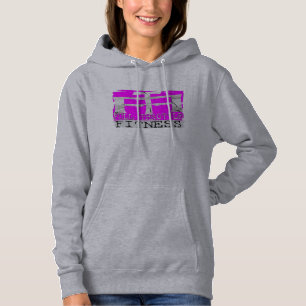 Ladys Full Throttle Fitness Pink "Briefmarke Hoodi Hoodie
