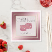 Ladys' Game Night Gold und Pink Glitzer Diverse Serviette (Beispiel)