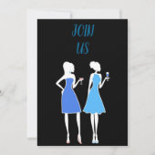 **LADYS GEBURTSTAGSPARTEI** PARTY EINLADUNG (Vorderseite)