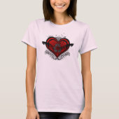 Ladys Gerecycelt Heart T-Shirt (Vorderseite)