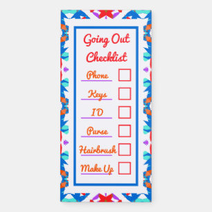Ladys Girls Niedlich Blue Adult ADHD Checkliste Magnetischer Notizblock