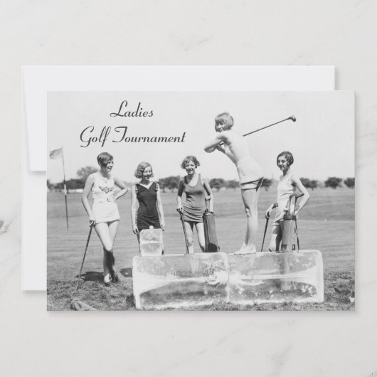 Ladys Golf auf ICE! Einladungen zum Golfturnier (Vorderseite)