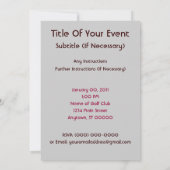 Ladys Golf auf ICE! Einladungen zum Golfturnier (Rückseite)