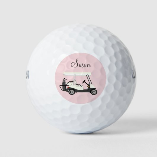 Ladys Golf Golfer Cart Personalisierte Golfplätze Golfball (Vorderseite)