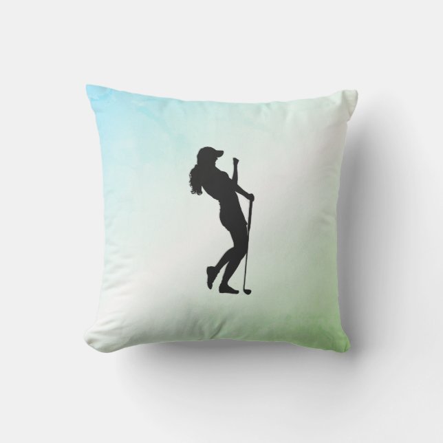 Ladys Golf Green Kissen (Vorderseite)