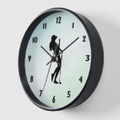 Ladys Golf Green Wall Clock Square Uhr (Winkel)