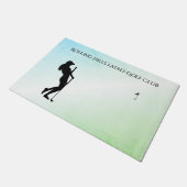 Ladys Golf Hole in einem grünen Unternehmen Fußmatte (Schrägansicht)