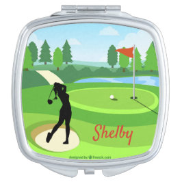 Lady's Golf-Kompaktspiegel Taschenspiegel