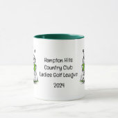 Ladys Golf League Cartoon Kaffee Tasse (Zentrum)