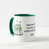 Ladys Golf League Cartoon Kaffee Tasse (Vorderseite Links)