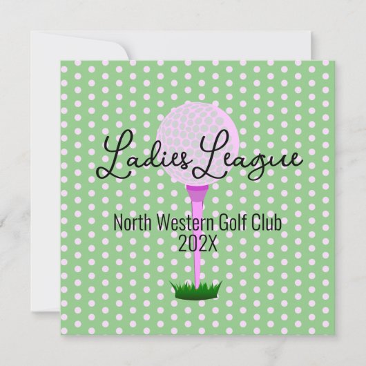 Ladys Golf League Golf Party Einladung (Vorderseite)