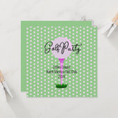 Ladys Golf League Golf Party Einladung Flat Card (Vorderseite/Rückseite Beispiel)