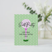 Ladys Golf League Golf Party Einladung Postcard Postkarte (Stehend Vorderseite)