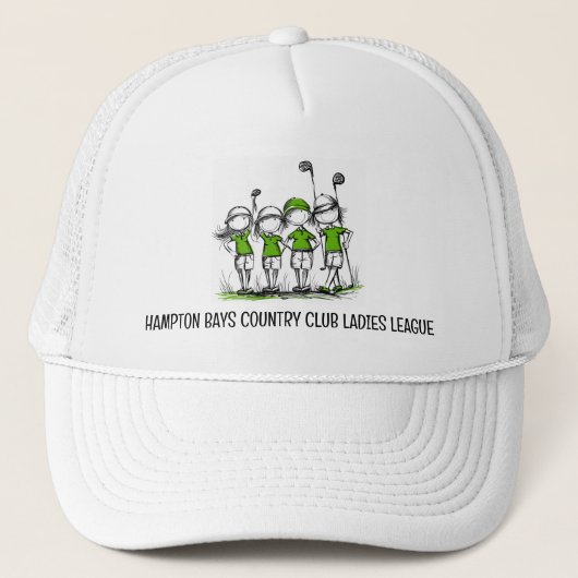Ladys Golf League Hat - Clubname Truckerkappe (Vorderseite)
