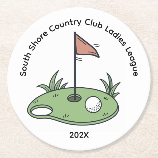 Ladys Golf League Paper Untersetzer (Vorderseite)
