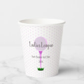 Ladys Golf League Party Paper Cup Pappbecher (Vorderseite)