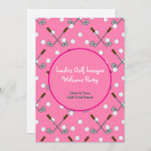 Ladys Golf League Party Paper Einladung (Vorne/Hinten)