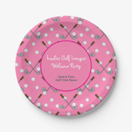 Ladys Golf League Party Paper Plate Pappteller