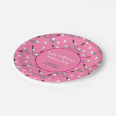 Ladys Golf League Party Paper Plate Pappteller (Schrägansicht)