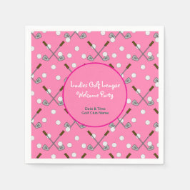 Ladys Golf League Party Paper Serviette