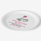 Ladys Golf League Party Plate Pappteller (Schrägansicht)