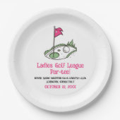 Ladys Golf League Party Plate Pappteller (Vorderseite)
