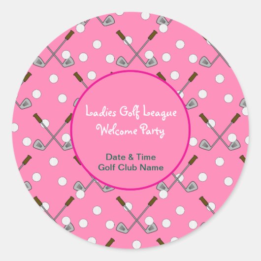 Ladys Golf League Party Sticker (Vorderseite)
