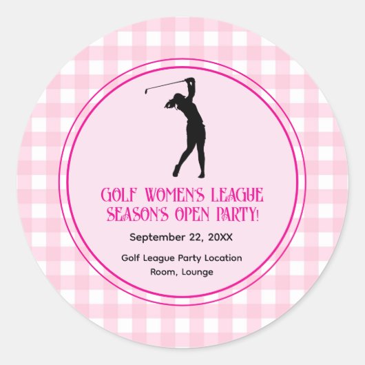 Ladys Golf League Party Sticker (Vorderseite)