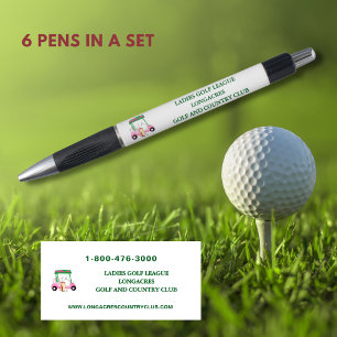 Ladys Golf League Pink Chat Logo Website Telefon Kugelschreiber