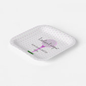 Ladys Golf League Pink Dot Square Party Teller (Gewinkelt)