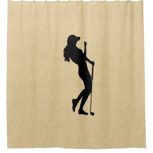 Ladys Golf Leather Look Duschvorhang (Vorderseite)